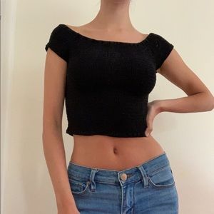 Brandy Melville Black Crop Top